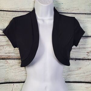 Maurices Black Small Open Front Cardigan Sweater cover Cropped